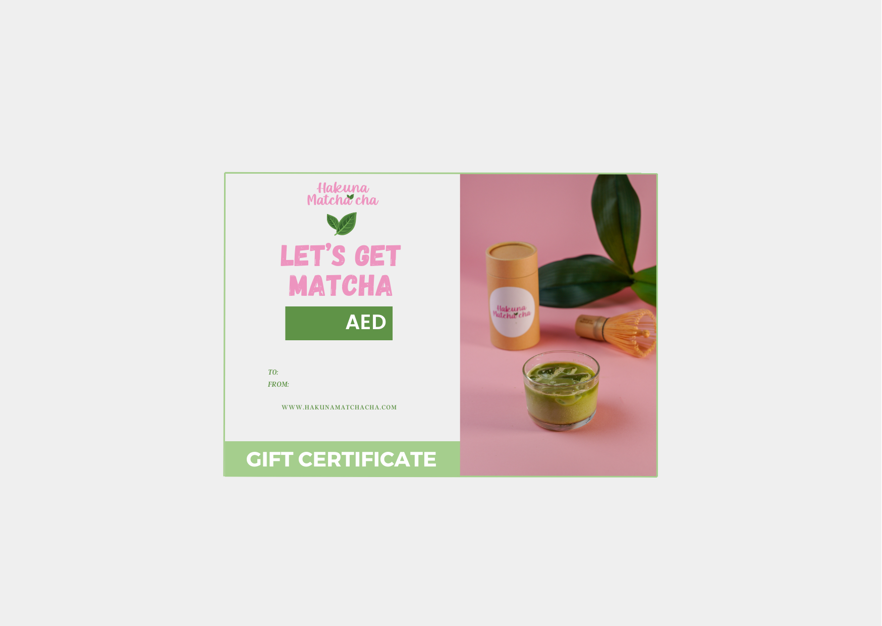 customizable matcha gift